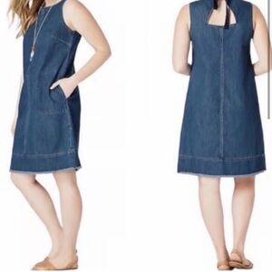 J. Jill Denim Blue Dress size Large Tall
